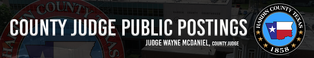 County Judge Public Postings heading