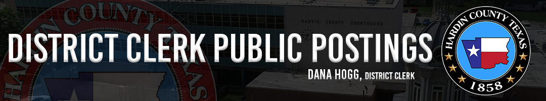 District Clerk Public Postings banner